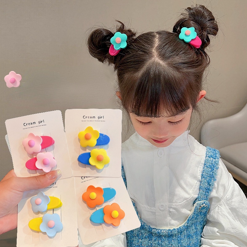 กิ๊บติดผม ลายดอกไม้น่ารัก สีสันสดใส สําหรับเด็กผู้หญิง