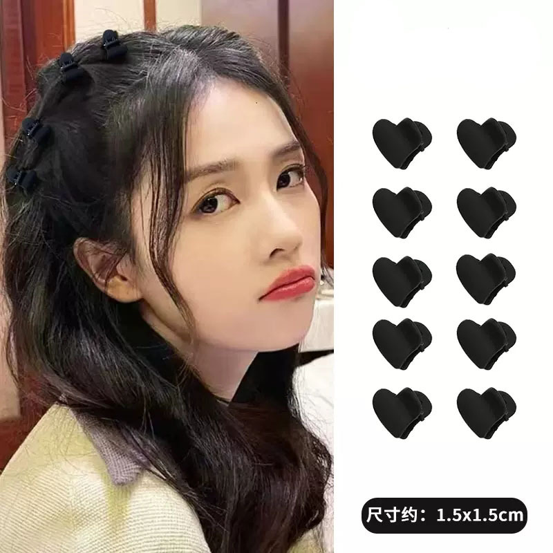 กิ๊บติดผม แบบถัก ขนาดเล็ก สีดํา สําหรับผู้หญิง 1k