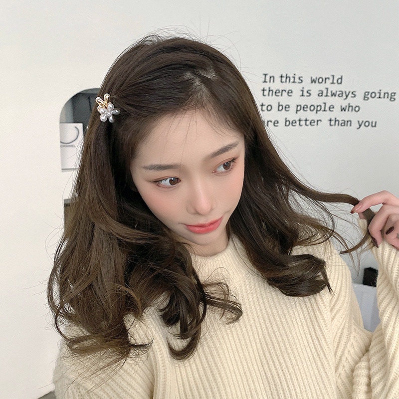 กิ๊บติดผมประดับมุกสไตล์เกาหลีสําหรับผู้หญิง