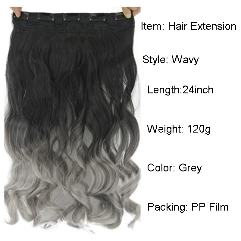 กิ๊บติดผมสังเคราะห์ สีดํา สีเทา ยาวตรง ต่อผมสังเคราะห์ วันพีช