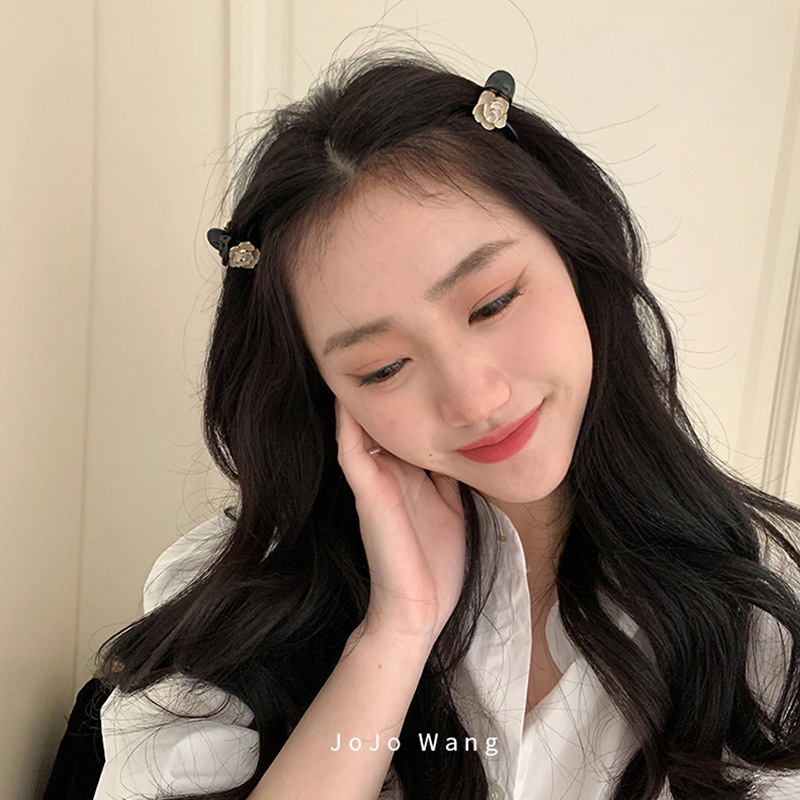 กิ๊บติดผมหน้าม้า ดอกคามิเลีย ประดับไข่มุก สไตล์เกาหลี 1 ชิ้น