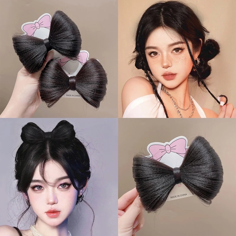 กิ๊บติดผมหางม้า ประดับโบว์ หรูหรา สไตล์วินเทจ สําหรับผู้หญิง