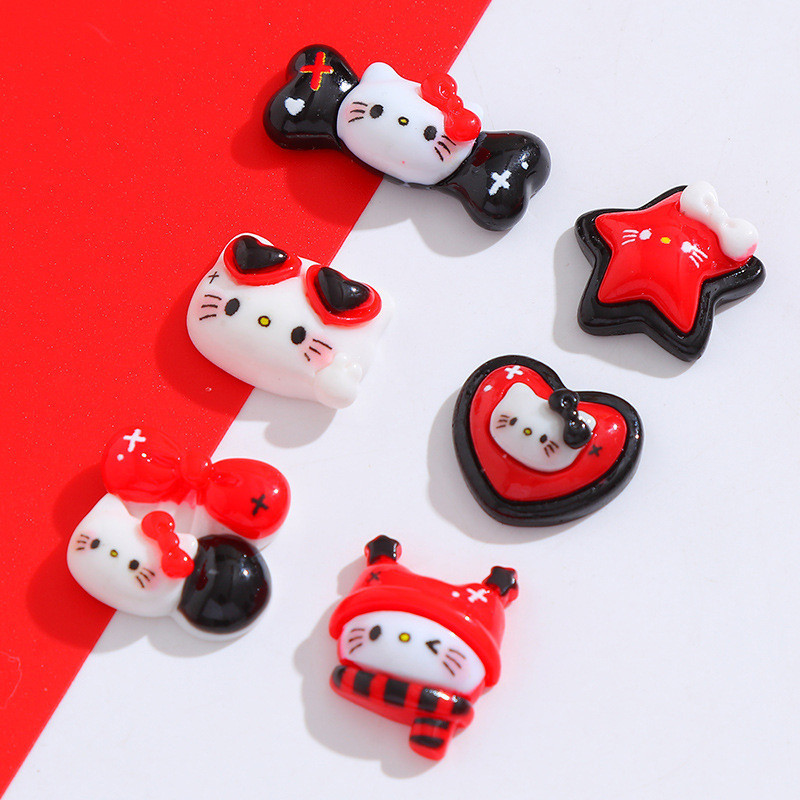 กิ๊บติดผมเรซิ่น ลายการ์ตูนแมว ประดับโบว์ แฮนด์เมด diy