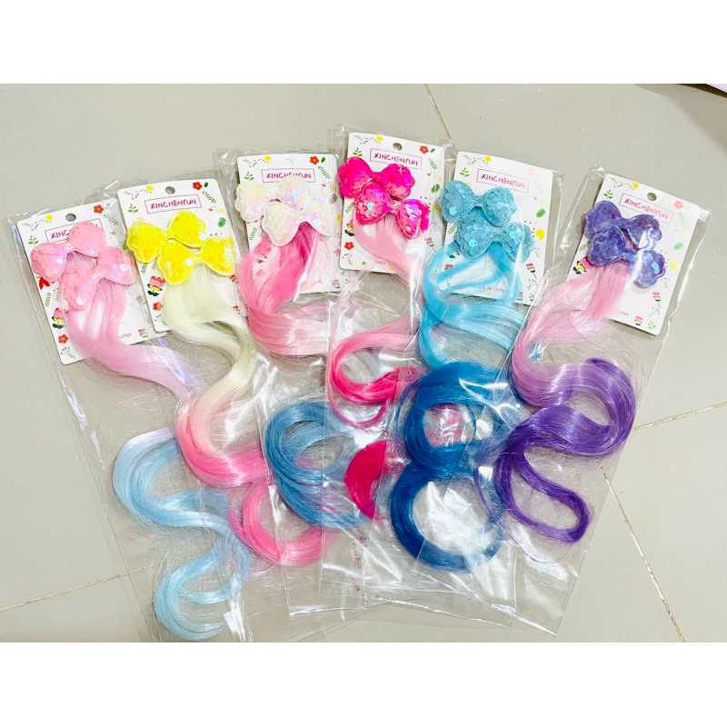 กิ๊บผมสี ผมปลอมสี มีหลายแบบนะคะ