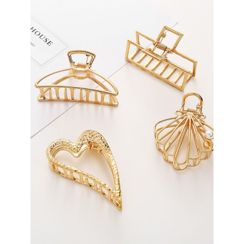 กิ๊บหนีบผมโลหะสีทองเงิน น่ารัก พร้อมส่ง   พร้อมส่งจากไทย
