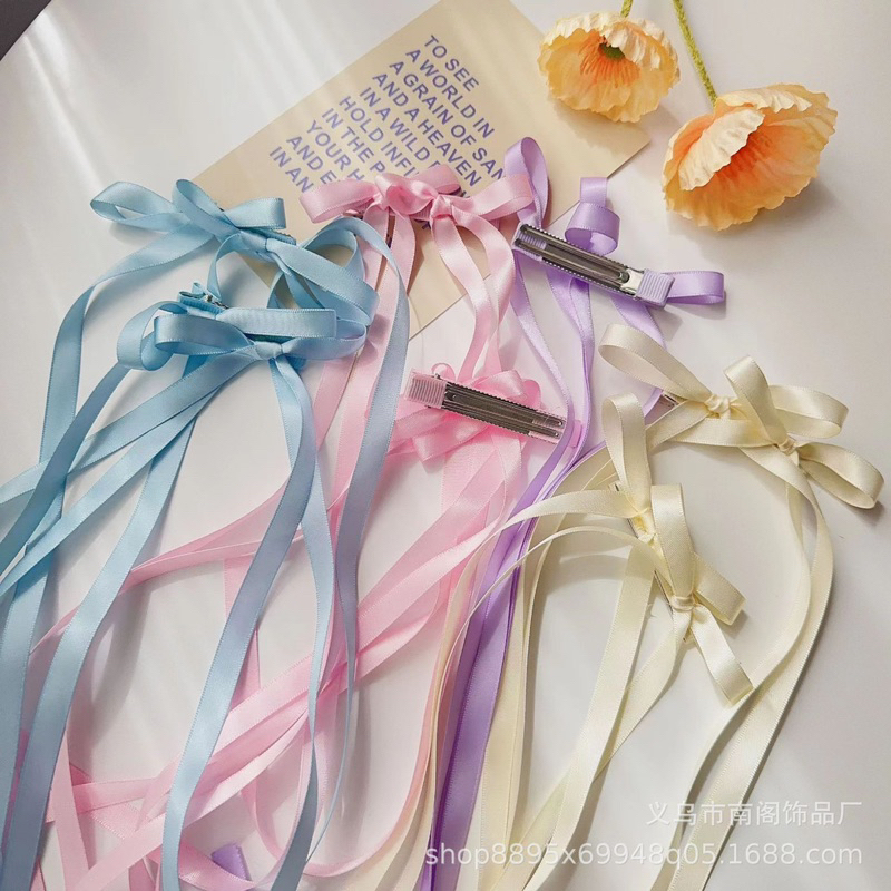 กิ๊บโบว์ติดผม กิ๊บโบว์ริบบิ้น กิ๊บโบว์แต่งผม สีพาสเทล