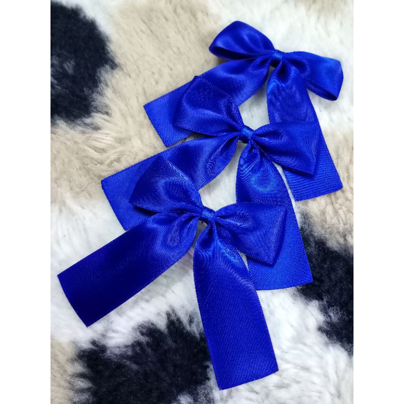 กิ๊ปไซส์ S โบว์นักเรียน(สีน้ำเงิน) ริบบิ้นกว้าง 1