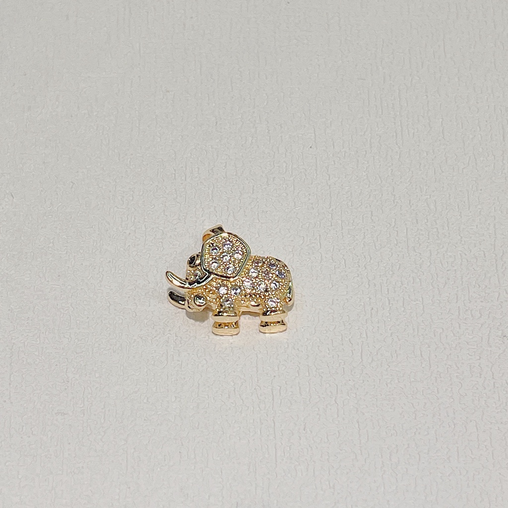 ขายดี ใหม่ สร้อยคอ สร้อยข้อมือ ชุบทองแดง 18K จี้รูปช้างน่ารัก DIY