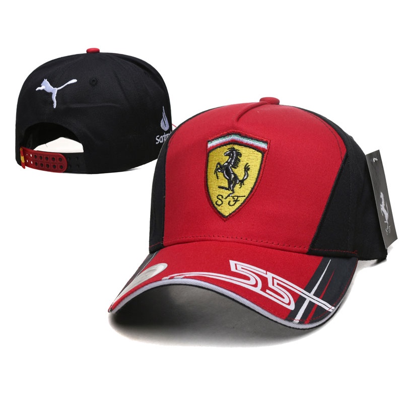 ขายส่ง หมวกแก๊ป ปักลาย Bens F1 Ferrari 3D สําหรับแข่งรถ เล่นกีฬา กลางแจ้ง