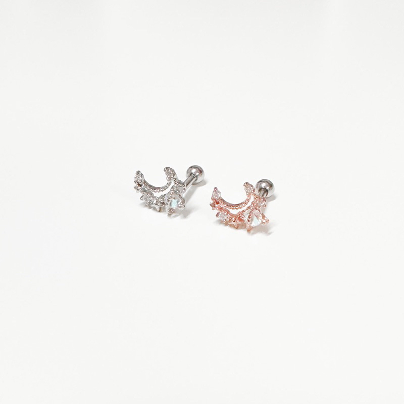 จิวหูเกาหลี ก้านแสตนเลสเกรดเครื่องมือแพทย์ Surgical Stainless Steel no.840_841