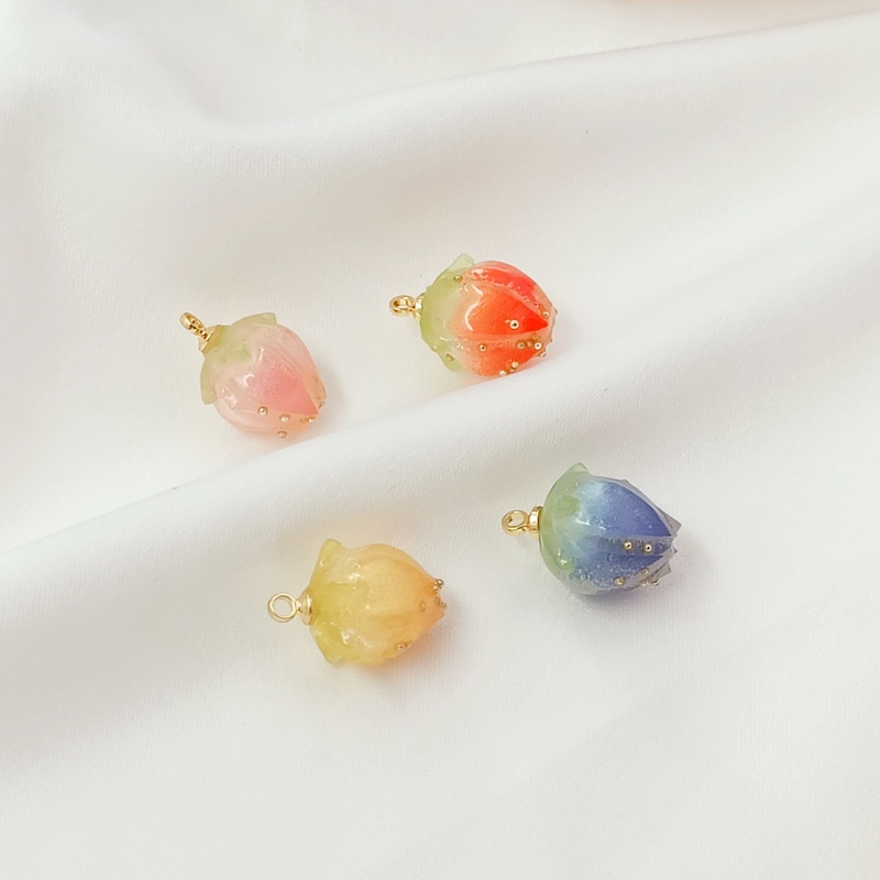 จี้ฟิล์มอีพ็อกซี่ ชุบทอง 14k แฮนด์เมด DIY สําหรับทําเครื่องประดับ สร้อยคอ ต่างหู สร้อยข้อมือ