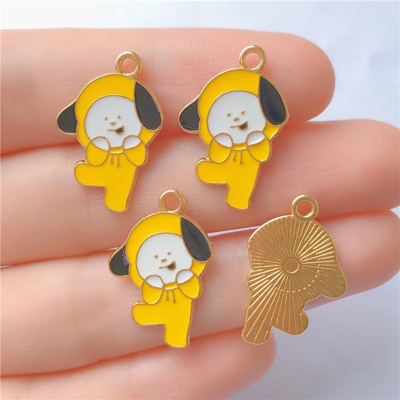 จี้สร้อยคอ สร้อยข้อมือ ต่างหู โลหะผสม ลายการ์ตูน DIY 4 ชิ้น