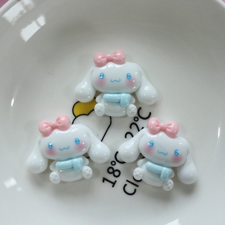 จี้เรซิ่น รูปซานิโร่น่ารัก แวววาว สําหรับทําเครื่องประดับ DIY 10 ชิ้น