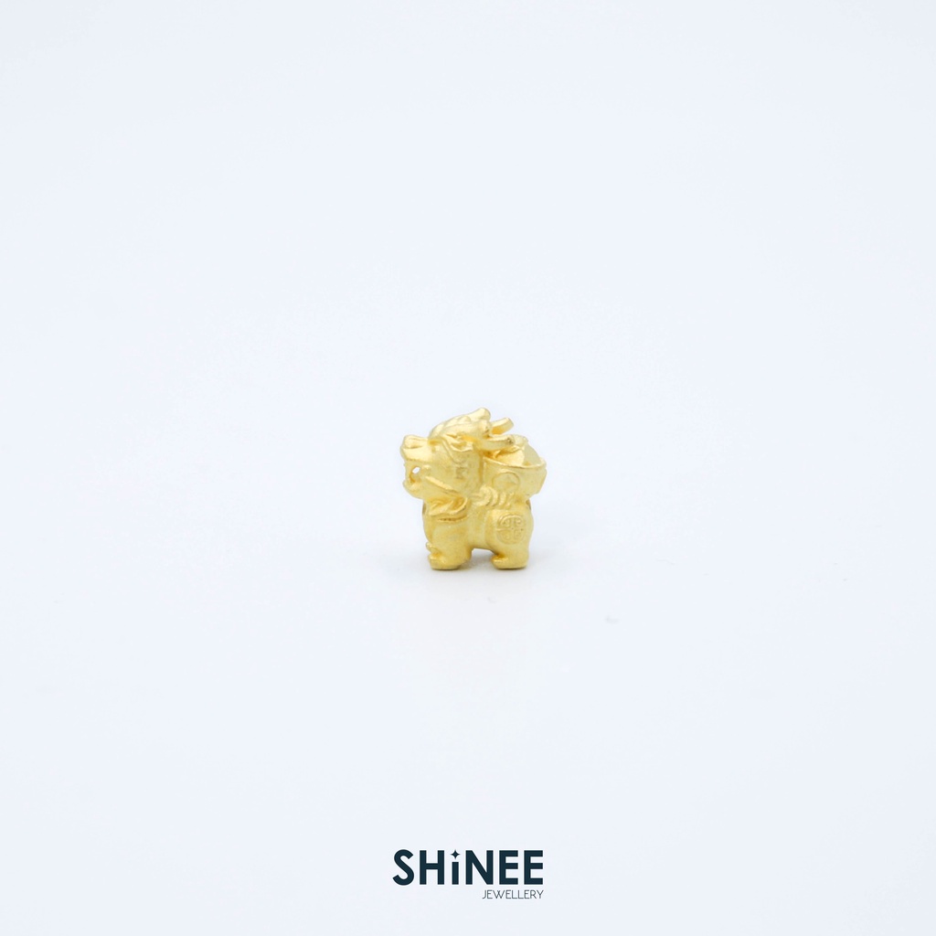 ชาร์มปี่เซียะมงคลคู่ ชุบทอง (ฟรี สายและอุปกรณ์ตกแต่ง) Shinee Jewellery