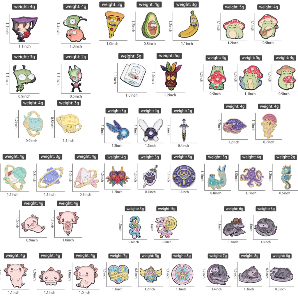 ชุดเข็มกลัด รูปการ์ตูนสัตว์น่ารัก ของขวัญ สําหรับเพื่อน 4-6 ชิ้น ต่อชุด