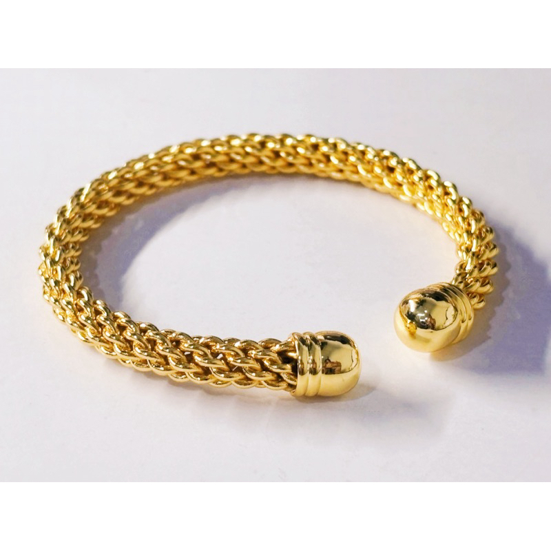 ชุบทอง 24k กำไล ดีไซน์ แฟชั่น สวยเท่ ลาย Twisted rope