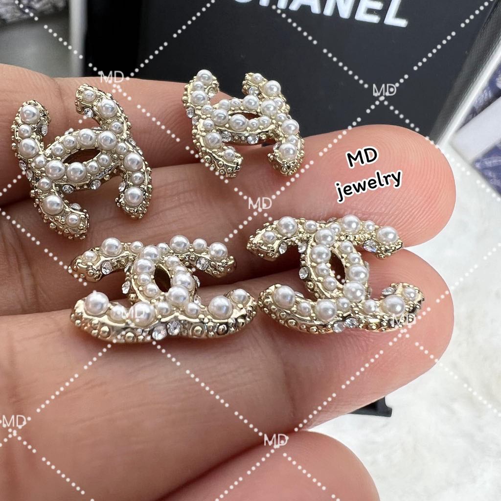 ต่างหู mini ไข่มุก 1:1  ทองเหลือง ก้านเงิน925 ไม่แพ้ ไม่ค้น เป็นมิตรต่อผิว E220711
