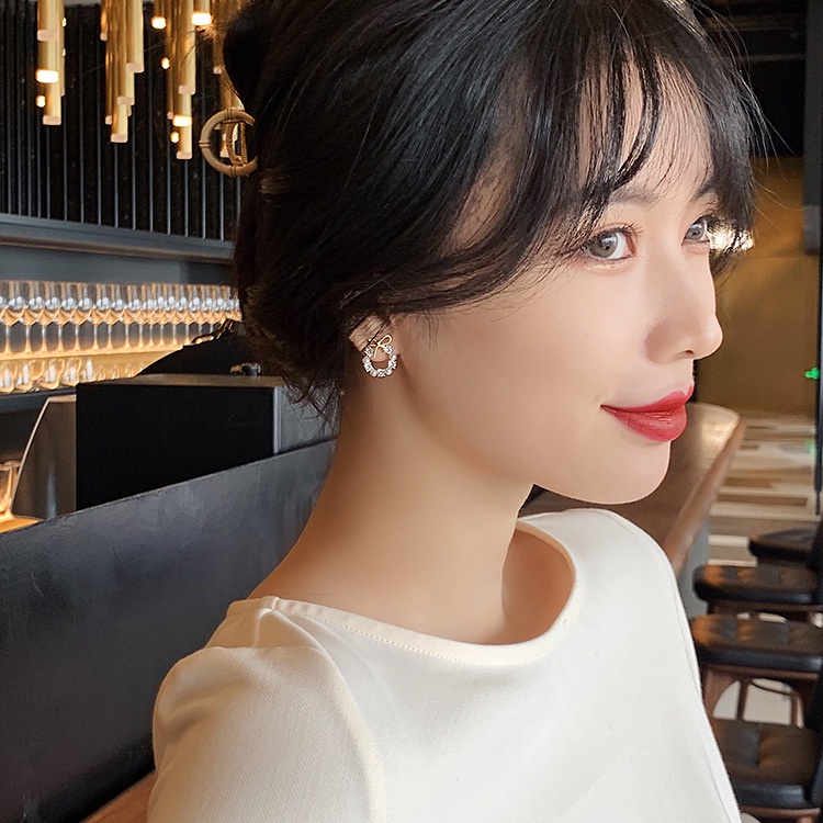 ต่างหูเข็มเงินแท้ 925 ประดับโบว์ ขนาดเล็ก สไตล์เกาหลี ขายส่ง