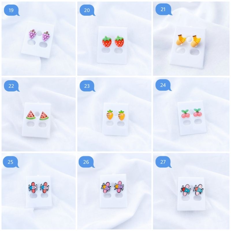 ต่างหูแฟชั่น ราคาถูก   (ก้านพลาสติกใส่แล้วไม่แพ้)