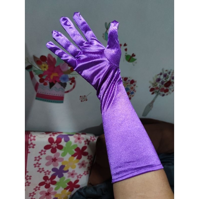 ถุงมือผ้าซาตินแบบยาว ผ้าสวยนุ่มใส่สบาย มีหลายสีให้เลือก #พร้อมส่งในไทย
