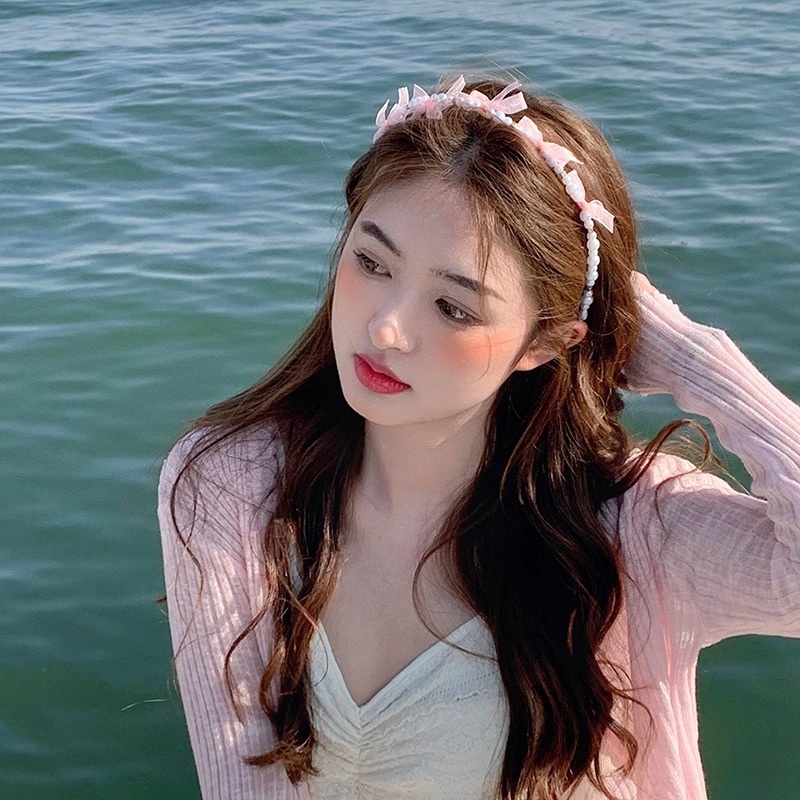 ที่คาดผม ประดับโบว์ ไข่มุก หรูหรา เข้ากับทุกการแต่งกาย สไตล์ฝรั่งเศส สําหรับผู้หญิง 2023