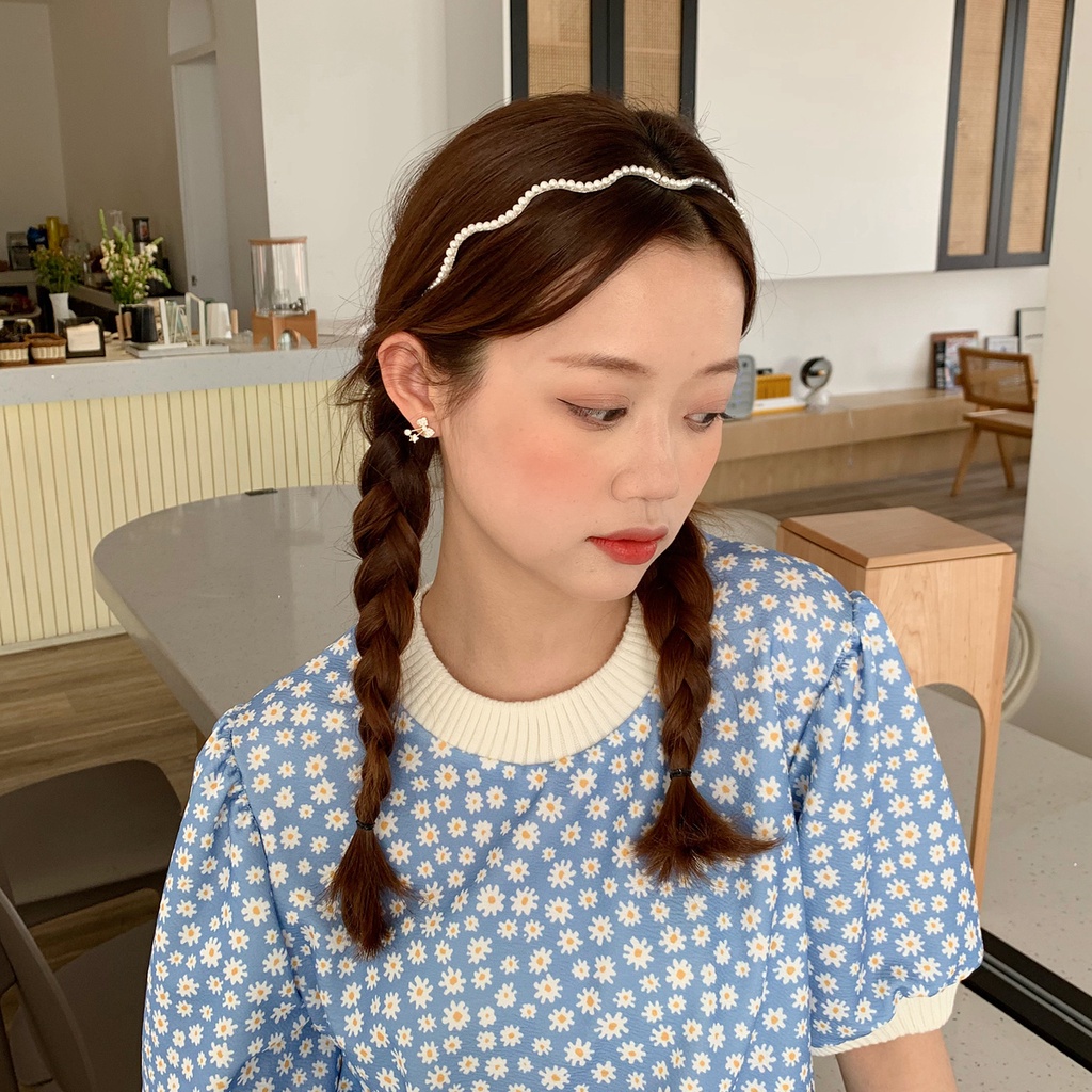 ที่คาดผม ประดับไข่มุก สไตล์เกาหลี เรโทร เหมาะกับฤดูร้อน สําหรับผู้หญิง 2022