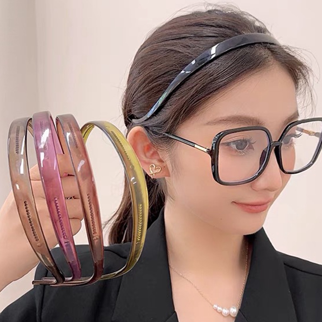 ที่คาดผมอะคริลิค แบบบาง กันลื่น สีโปร่งใส สําหรับแว่นตากันแดด จํานวน 1 ชิ้น