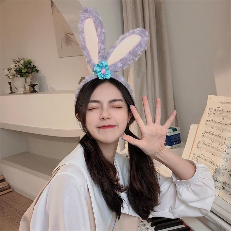 ที่ึคาดผมกะต่ายคาดพมสีม่วงพาสเทลสินค้าพร้อมส่งคาดผมสเตลล่าใส่ถ่ายรูปสวยๆ