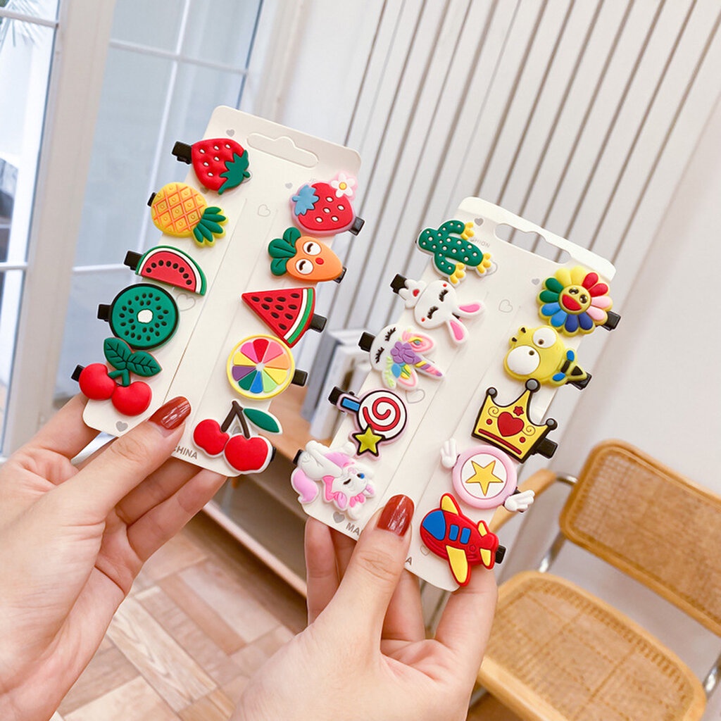 บ้านพลู แพ็ก 10 ชิ้น กิ๊บติดผม กิ๊บ น่ารัก สีสวย สดใส สำหรับเด็ก