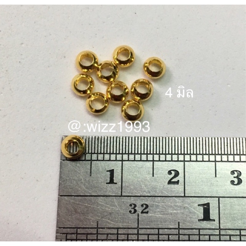 ประคำทอง ขัดเงา ทองคำแท้90 จำนวน 10เม็ด มีรับประกัน