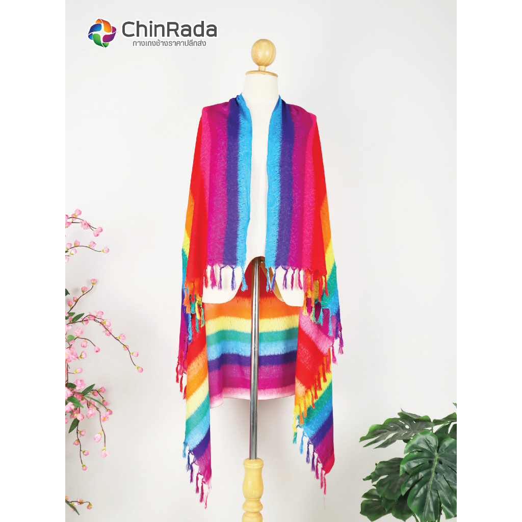 ผ้าคลุม (Beach Cover) ผ้าคลุมชายหาด ทะเล กันแดด มีพู่ระบาย ผ้าเรยอนพริ้วสวยๆ ส่งเร็วจากเชียงใหม่