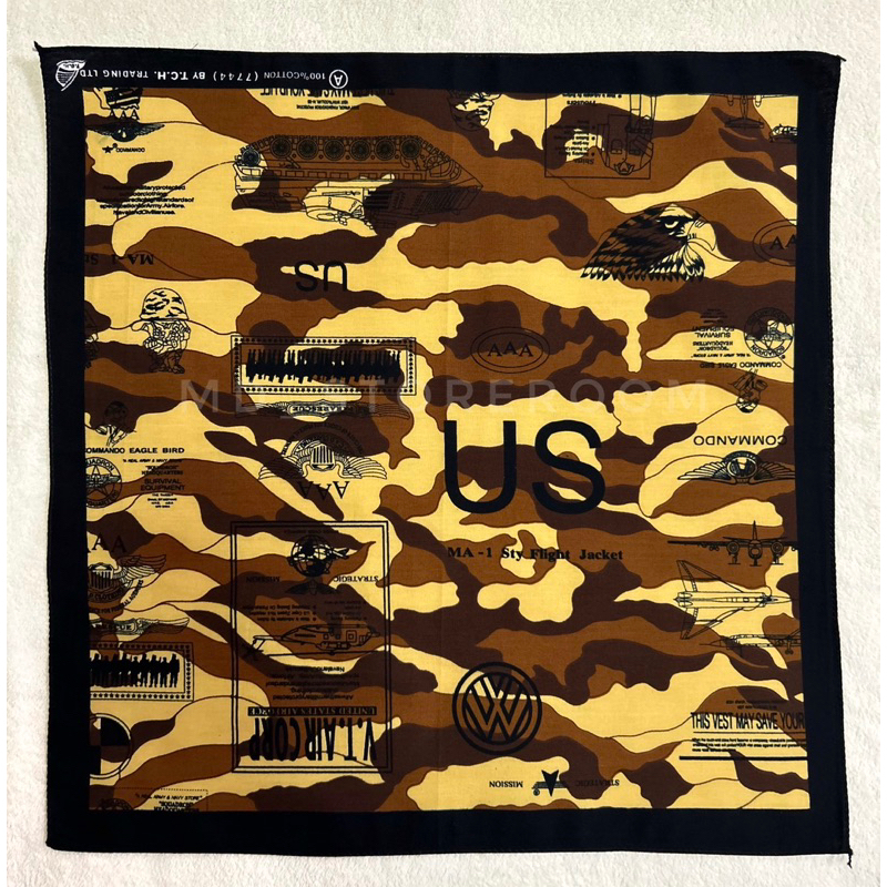 ผ้าลายทหาร ARMY Hanky ใช้โพกหัว ผูกปิดหน้าได้