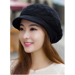 (พร้อมส่ง 6 สี)  หมวกไหมพรม หมวกกันหนาวสวยๆ  มี 6 สีจ้า