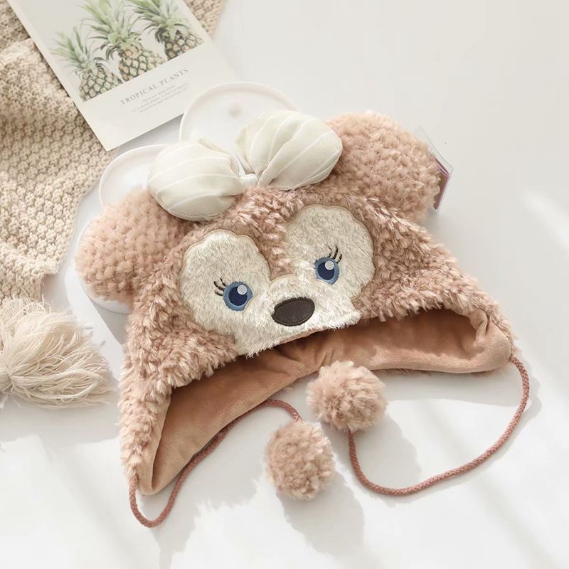 (พร้อมส่ง ) Duffy & Friends Fluffy Hat หมวกกันหนาว หมวกไหมพรม