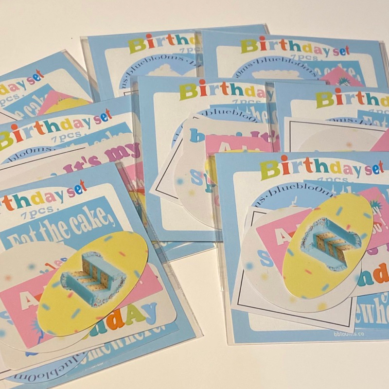 พร้อมส่ง birthday sticker set
