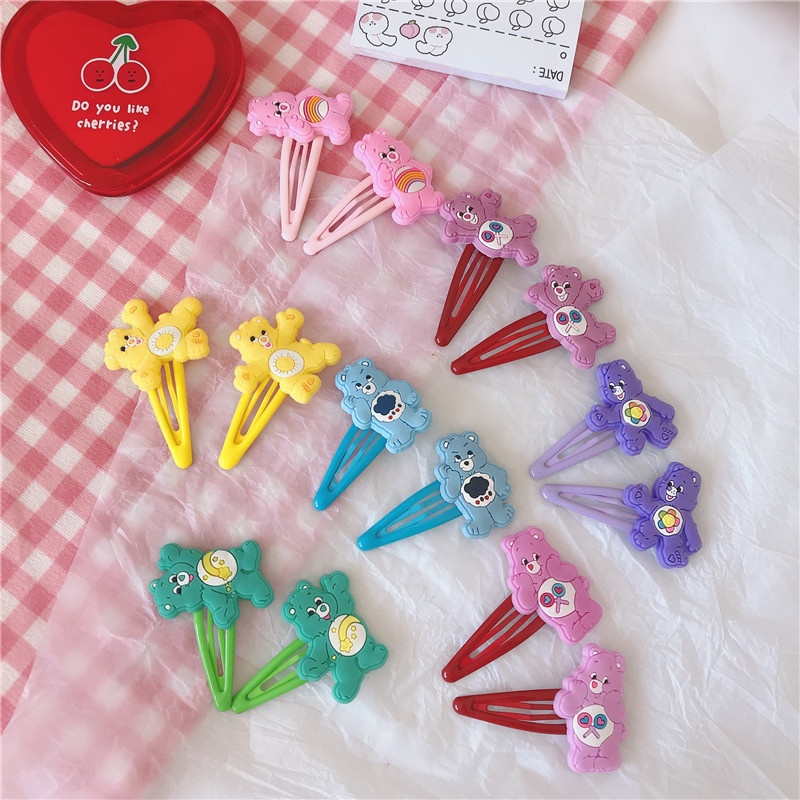 พร้อมส่ง  กิ๊บติดผมน้องหมีแคร์แบร์ (Care Bears) 7 ชิ้น 79 บาท❗️❗️ถูกมากกก