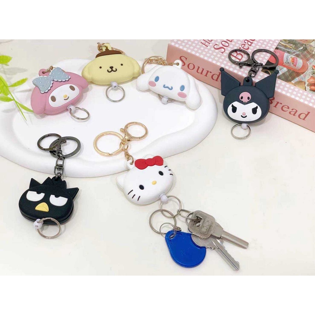 พร้อมส่ง   พวงกุญแจโยโย่ Sanrio น่ารักห้อยกระเป๋าได้ คล้องใส่บัตร ใส่กุญแจ