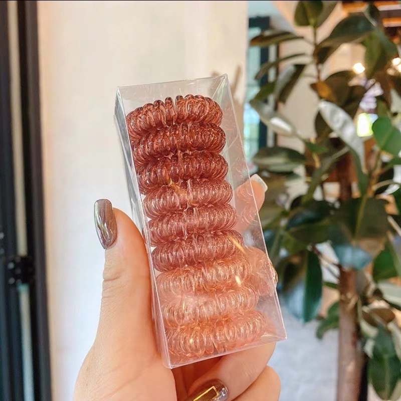 พร้อมส่ง  ยางมัดผม bobble (1กล่องมี9ชิ้น) ยางรัดผม ยางมัดผมไล่เฉด เซ็ตสุดคุ้ม