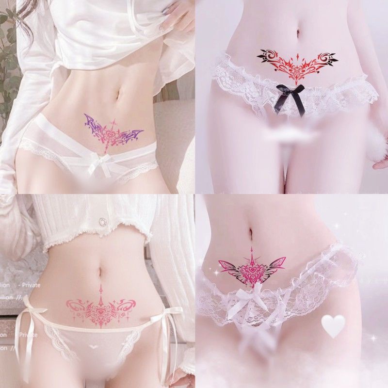 [พร้อมส่ง] สติกเกอร์รอยสัก รูปหัวใจ กันน้ํา เซ็กซี่ สําหรับร่างกาย หน้าท้อง สมุนไพร
