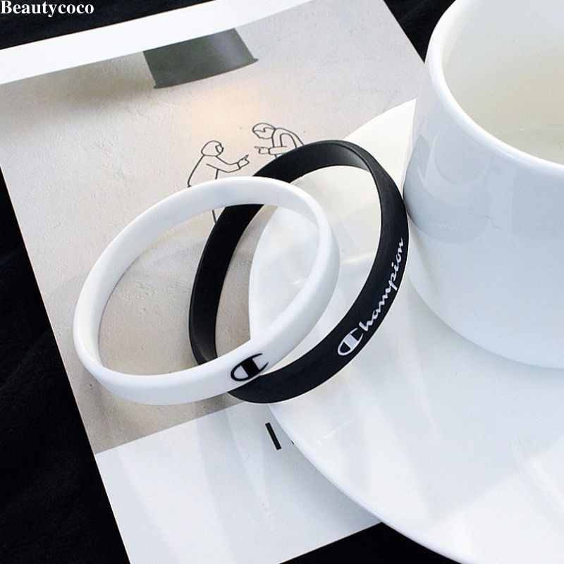 พร้อมส่ง- สร้อยข้อมือซิลิโคน กว้าง 8 มม. หลากสี สําหรับผู้ชาย และผู้หญิง