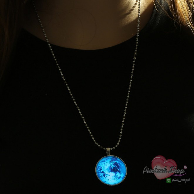พร้อมส่ง สร้อยคอจี้เรืองแสงลายตามภาพ