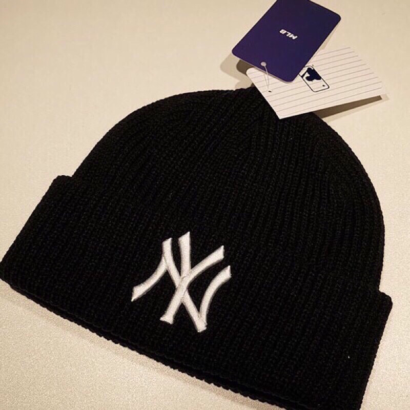 พร้อมส่ง! หมวกไหมพรม หมวกฮิบฮอบ NY  LA โลโก้ใหญ่ MLB