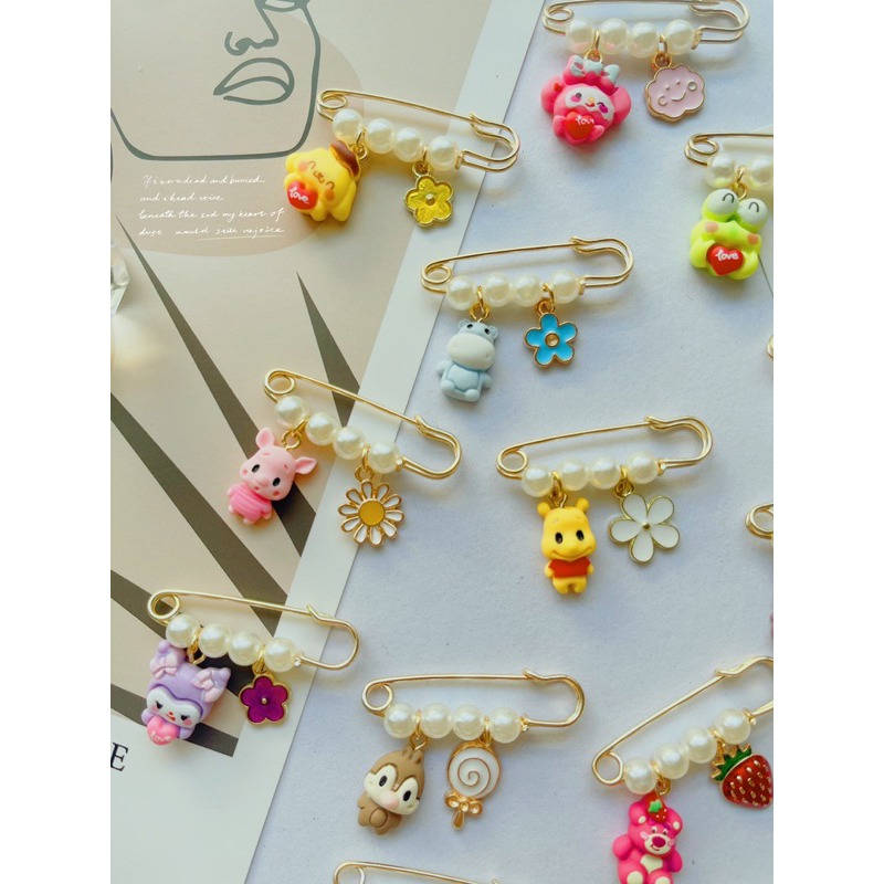 พร้อมส่ง เข็มกลัด เข็มกลัดแฟชั่น ขนาด3.8 เข็มกลัดคนท้องราคาส่ง