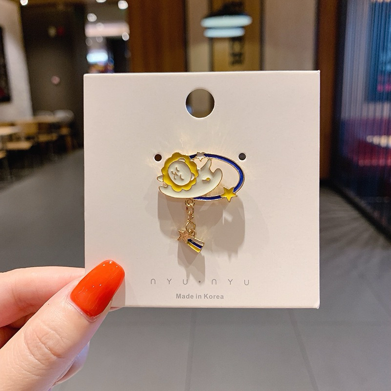 ( พร้อมส่ง  ) เข็มกลัดกระเป๋า/ปกเสื้อโลหะลายการ์ตูนสัตว์น่ารักๆ/ของขวัญปัจฉิม