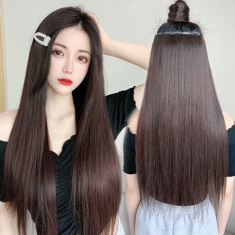 (พร้อมส่ง)  แฮร์พีชผมตรง แพผมตรง 50cm 60cm หนา 160กรัม สวยเป็นธรรมชาติ ไม่บาง