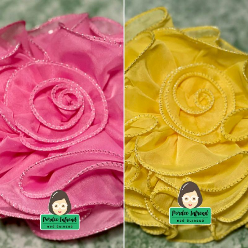พร้อมส่งในไทย   ตัวหนีบผมตัวใหญ่ขอบเงิน | ปอมๆหนีบผมอิสลาม มี 10 สี