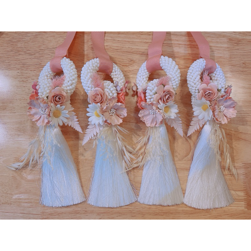 มาลัยบ่าวสาวธีมชมพู หวาน พร้อมส่ง
