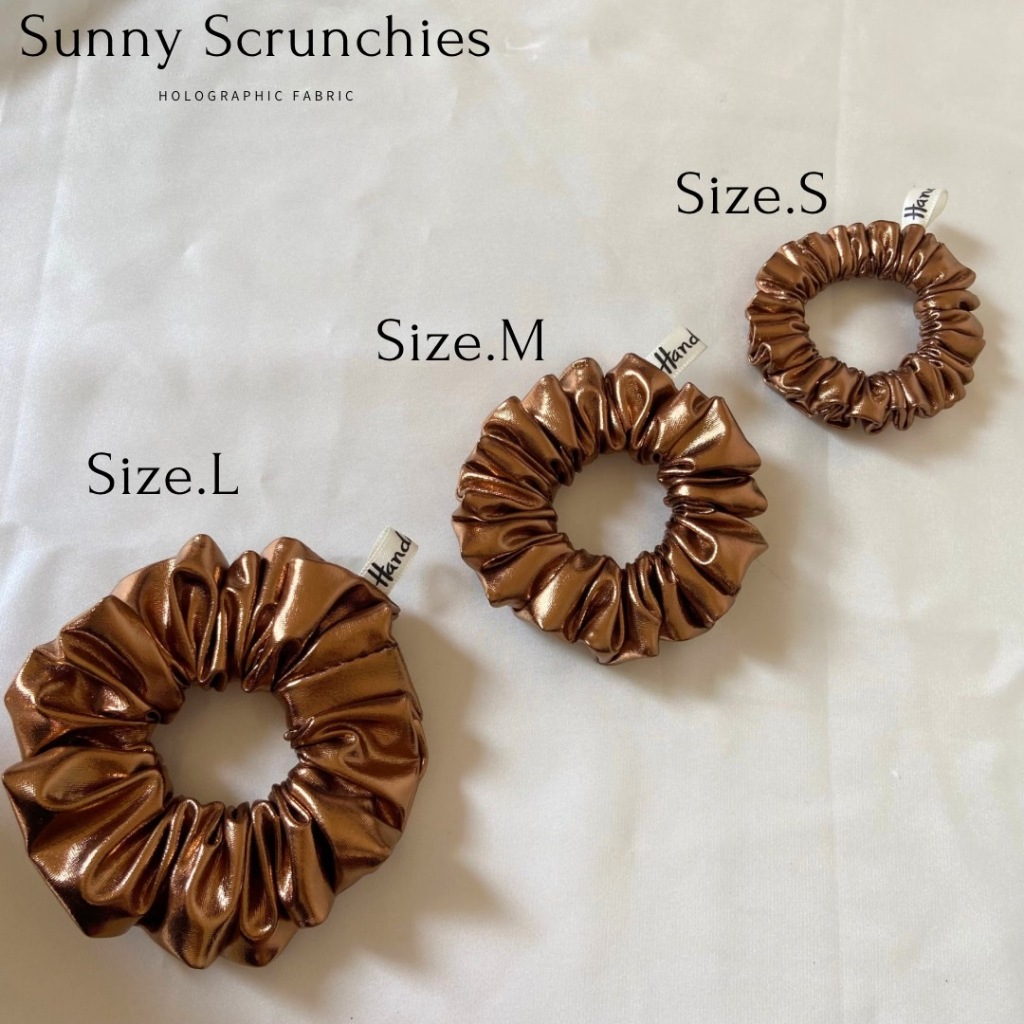 ยางรัดผม Sunny Scrunchies metallic fabric  ยางมัดผม ไม่กินผม