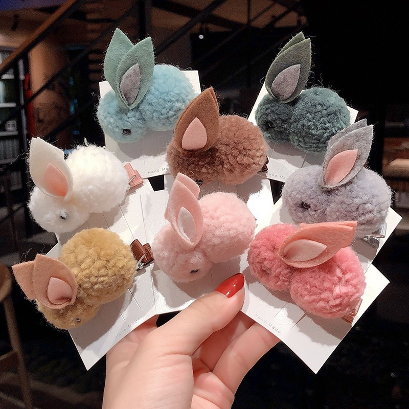 ยางรัดผม รูปการ์ตูนกระต่ายน่ารัก สไตล์เกาหลี สําหรับผู้หญิง