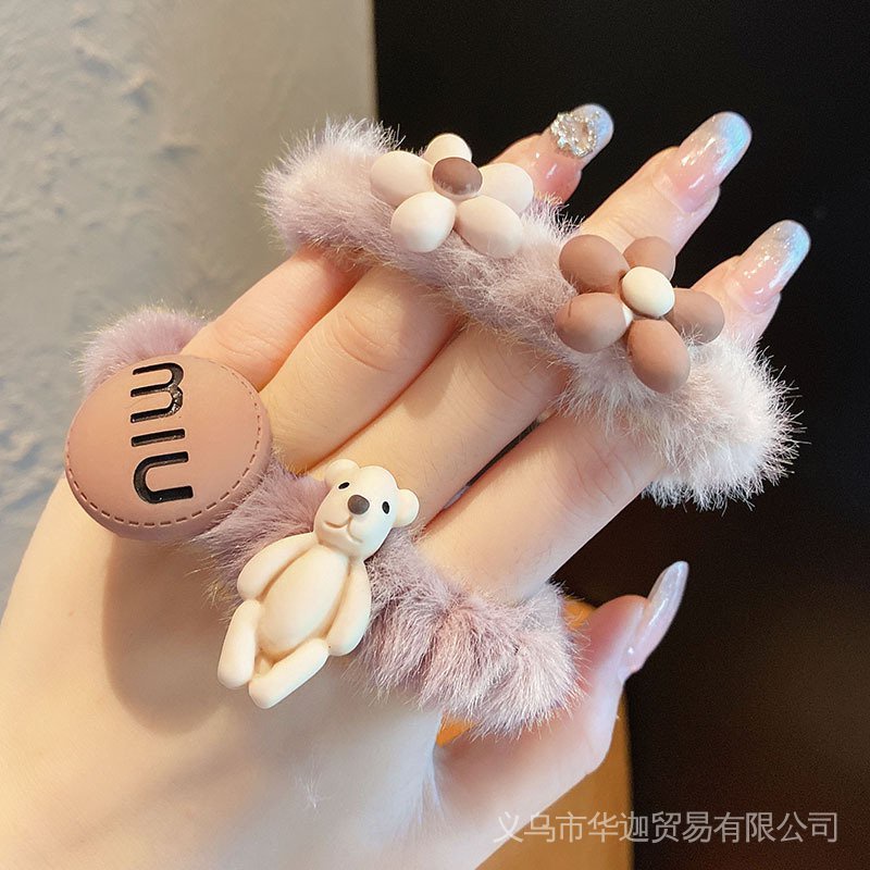 ยางรัดผม ลายการ์ตูนน่ารัก ขนาดใหญ่ สําหรับผู้หญิง